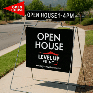 Level Up Print Website Custom Real Estate A-Frame
