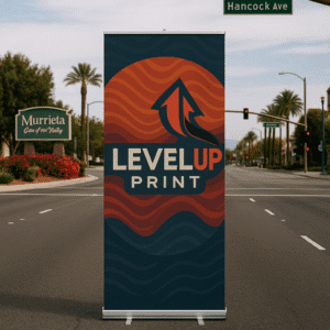 Level Up Print Website Retractable Banner
