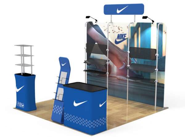 Nike trade show booth side