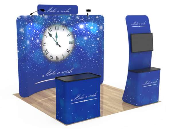 Bring your brand to life with a round retail display trade show from LevelUpPrint