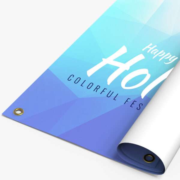 Super smooth indoor banner with grommets.