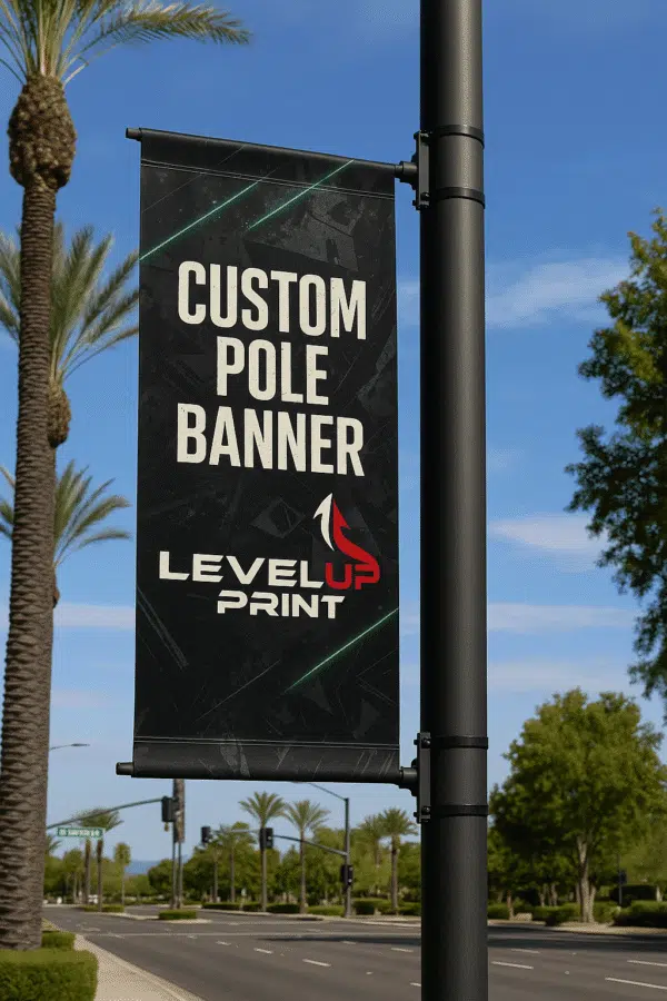 Custom Pole Banner – 24x36 Inches, Say 'Welcome Friends' On The Bottom & Add Your Own Text Up Top