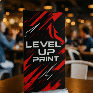 Level Up Print Website Custom Table Top Banner Stand