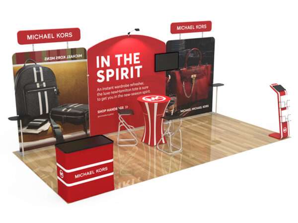 Red and Black Trade Show Display 10x20 shown here