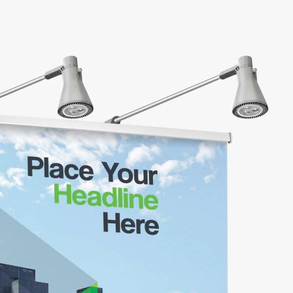 Optional led lights for roll up banners.