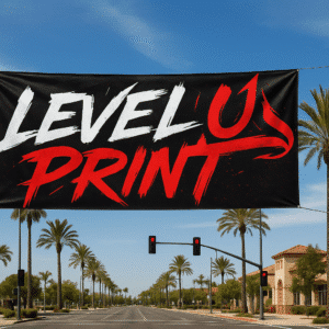 Level Up Print Website Custom 18oz Blockout Banner