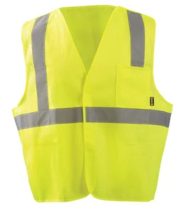 front of breakaway vest shown in yellow.