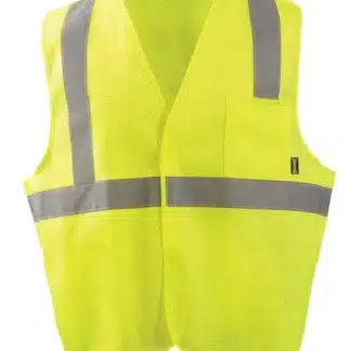 front of breakaway vest shown in yellow.