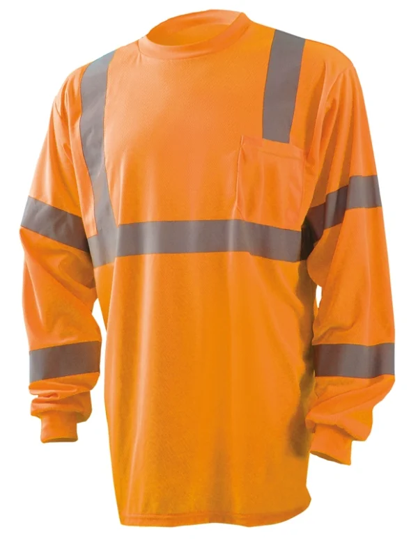 Long Sleeve Wicking Birdseye Shirt Class 3 High Visibility - Image 4