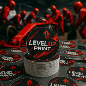 Level Up Print Website Custom Circle Stickers