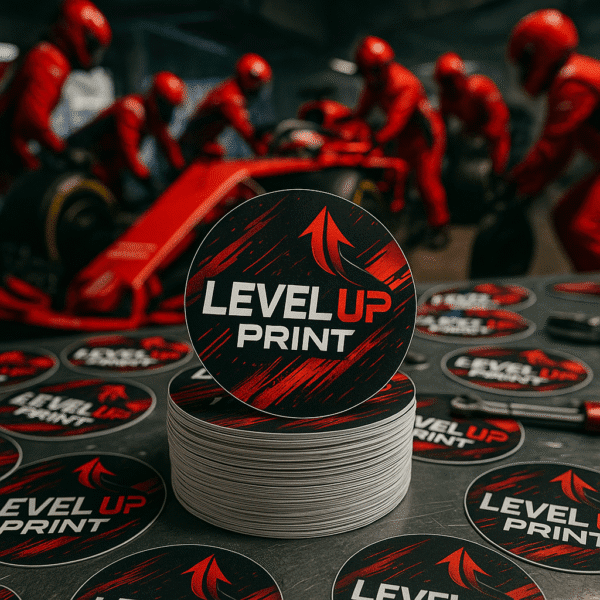 Level Up Print Website Custom Circle Stickers