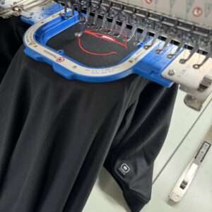 Embroidery machine running for levelupprint.com customer.