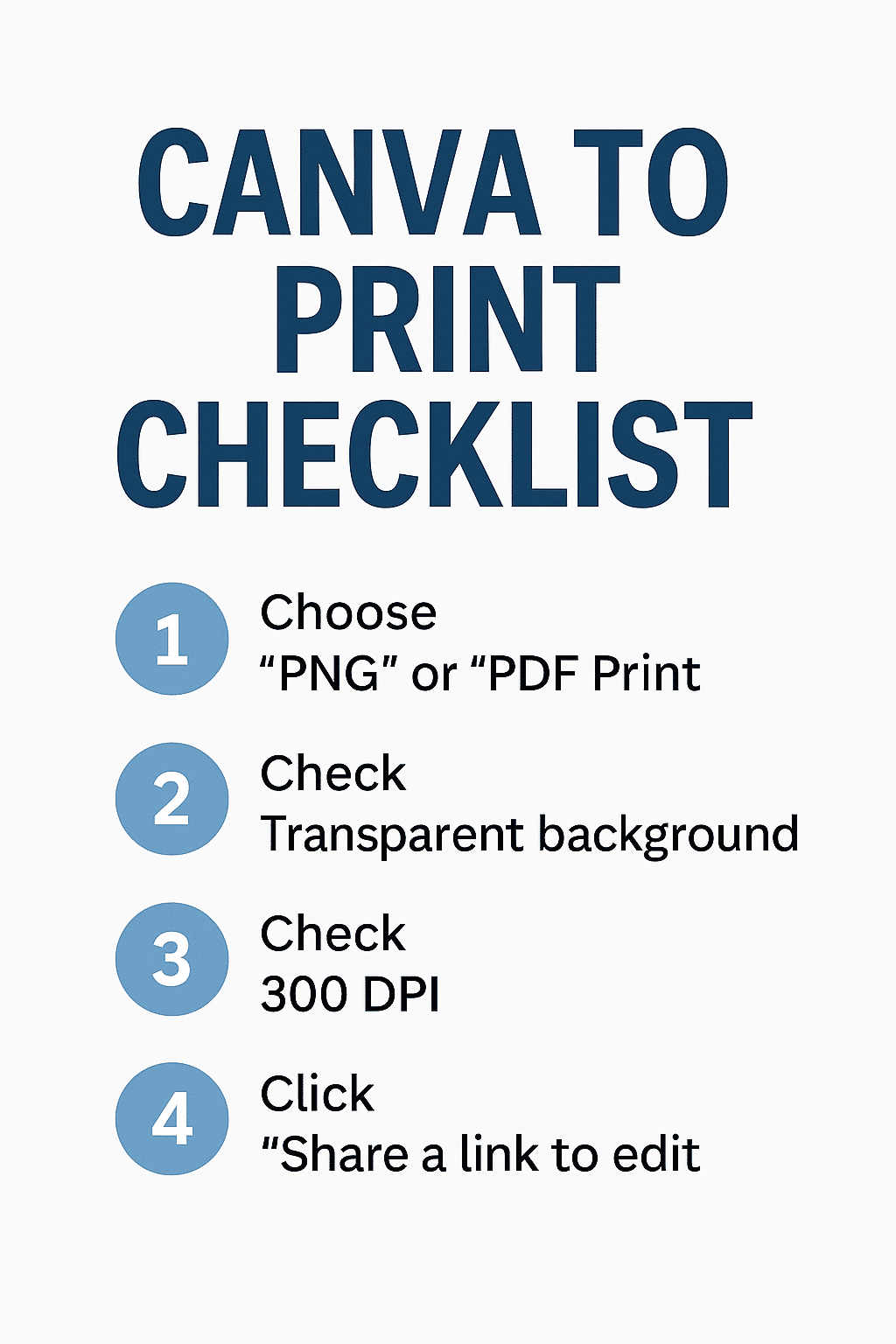Canva download checklist