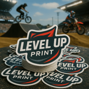 Level Up Print Custom Kiss Cut Stickers