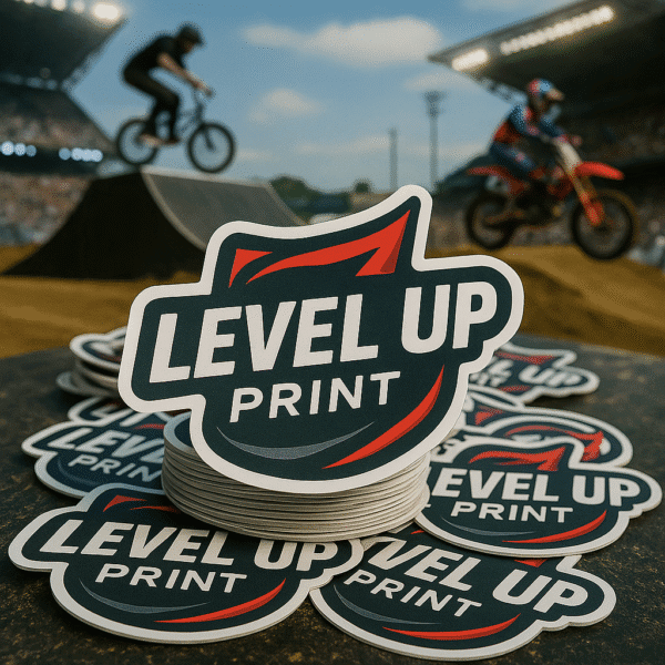 Level Up Print Custom Kiss Cut Stickers