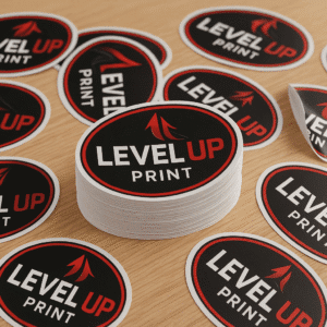 Level Up Print Custom Oval Stickers