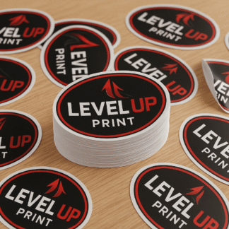 Level Up Print Custom Oval Stickers