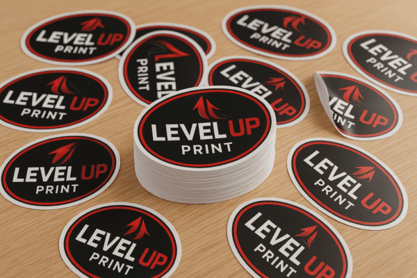 Level Up Print Custom Oval Stickers