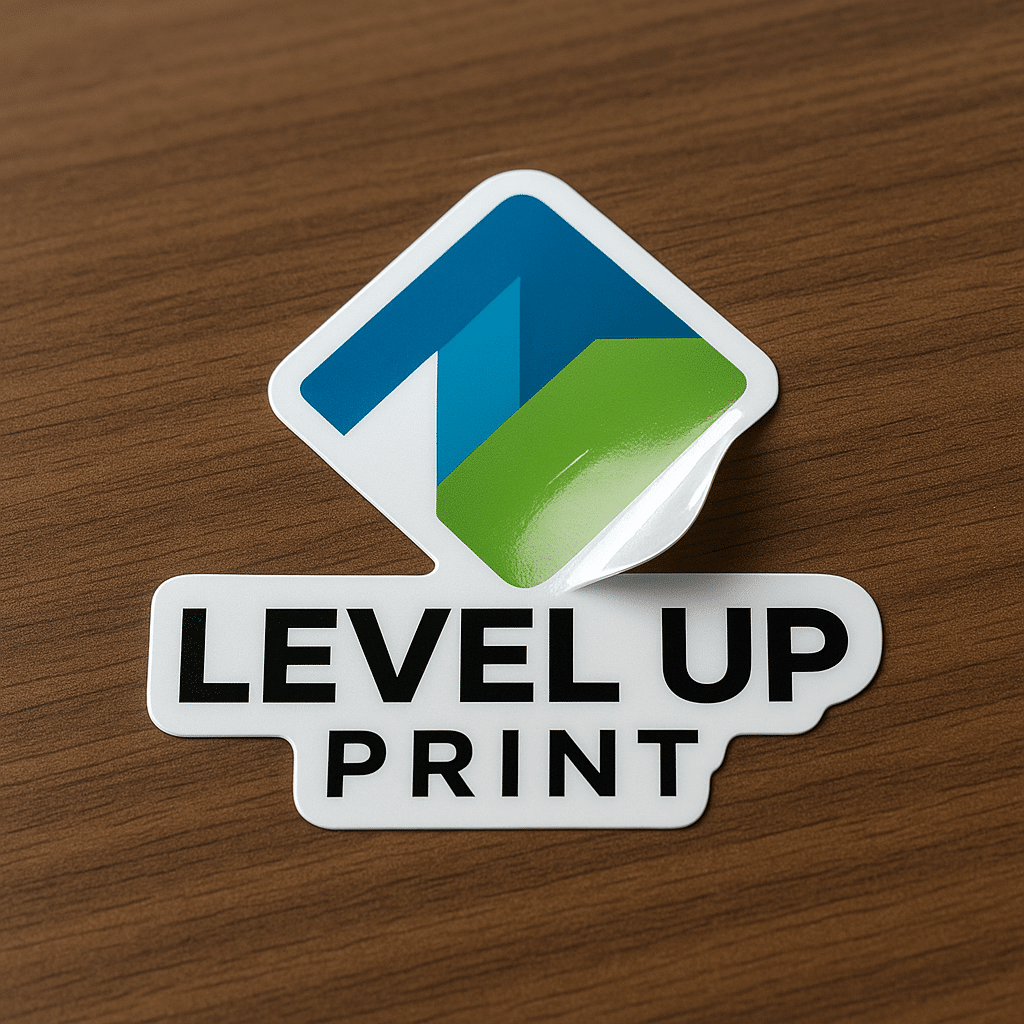 halo cut level up print sticker