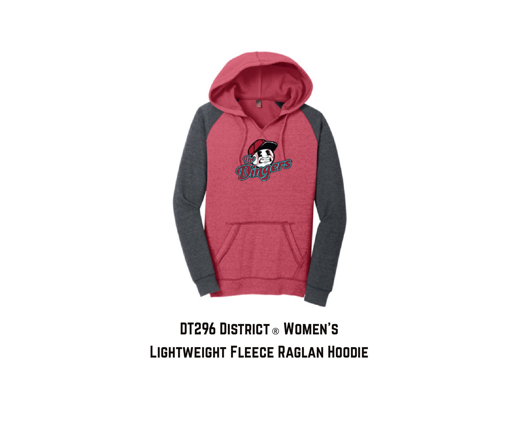 DT296 District ® Women’s Lightweight Fleece Raglan Hoodie