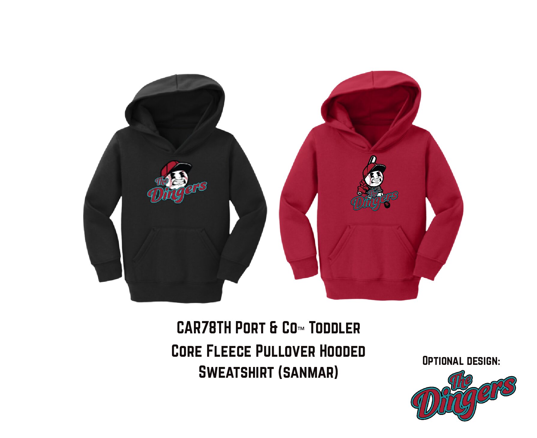 CAR78TH Port & Co™ Toddler Core Fleece Pullover Hooded Sweatshirt
